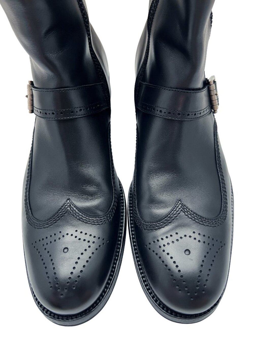 $1650 Salvatore Ferragamo Mens RADUNO Ankle Boots Dress Shoes Wingtips US 10.5 D - Picture 5 of 16